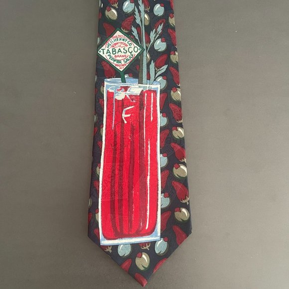 Tabasco Silk Neck Tie Cocktail - Picture 1 of 3